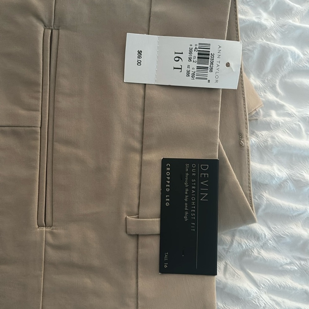 Ann Taylor Devin Fit cropped leg NWT 16 TALL